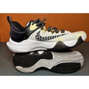 Nike Giannis Immortality CZ4099-100 White/Black/Gold Mens Size 13 ****Pre-Owned
